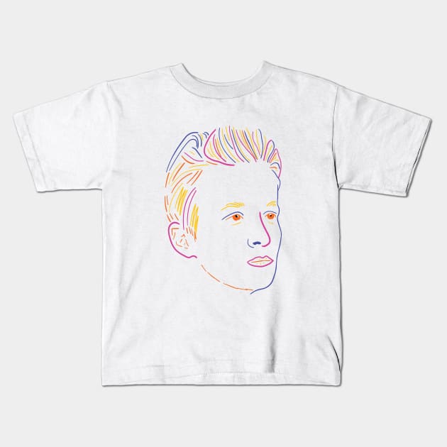 Megan Rapinoe USWNT Line Art Kids T-Shirt by Hevding